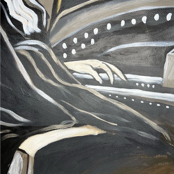 Artist John Froehlich Large Original 2006 Acrylic Wash “Musician” 22.5” x 30” - Picture 5 of 16